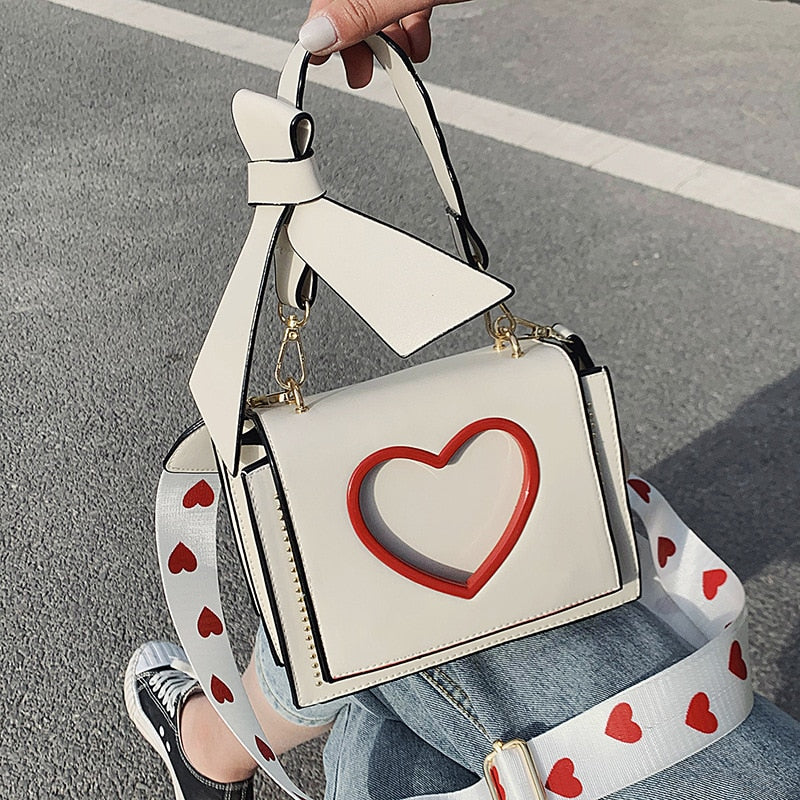Y2K Heart Hollow Out Crossbody Bag