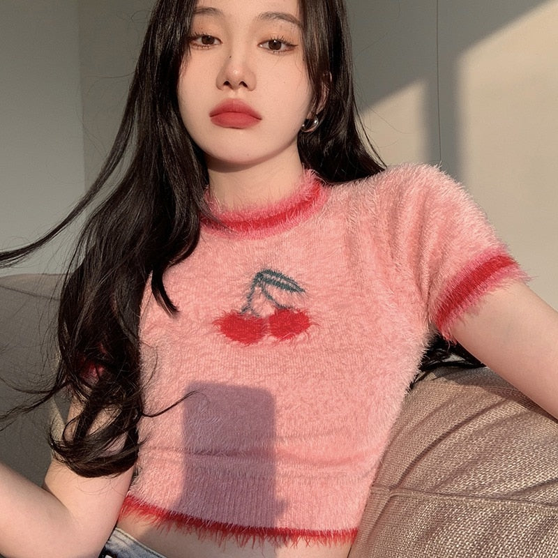 Sweet Cherry Soft Crop Top