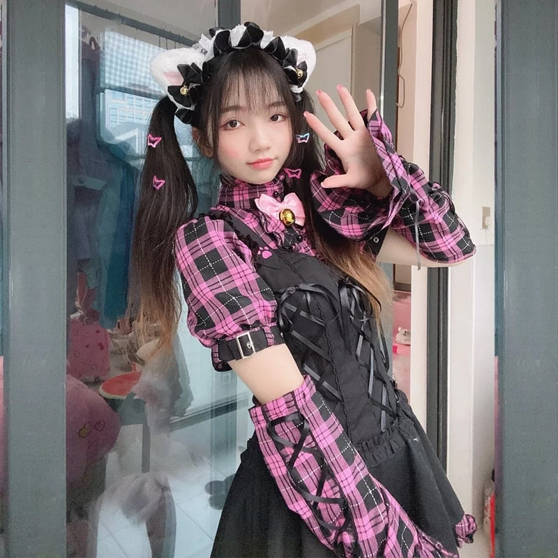Gothic Lolita Punk Mini Dress