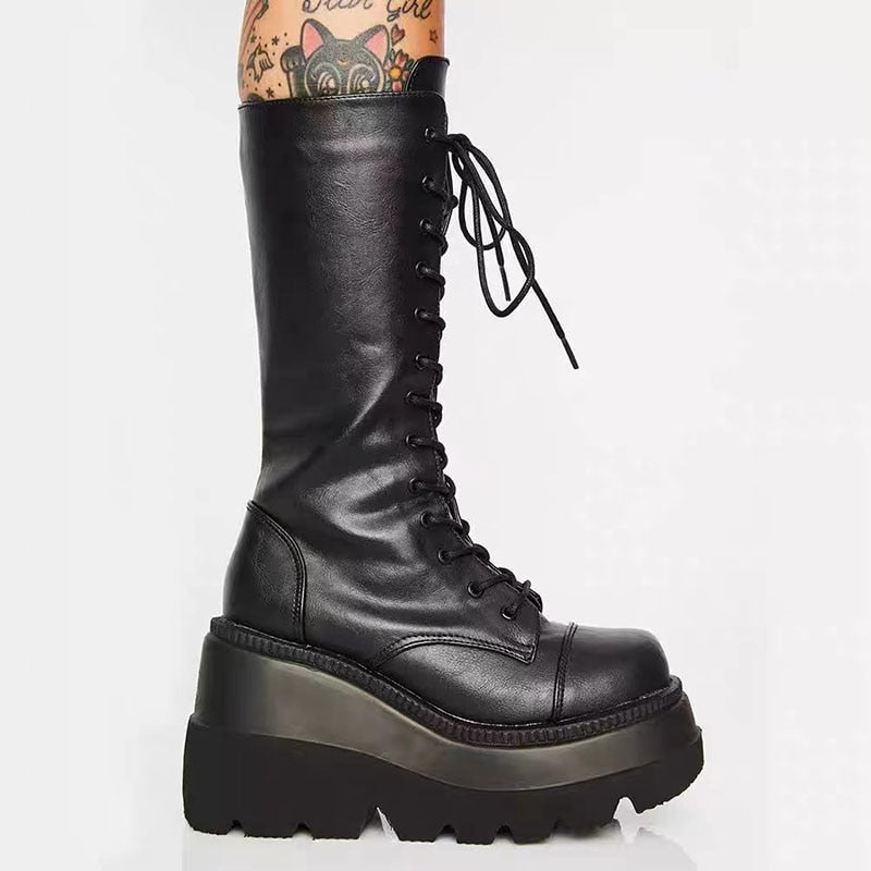 Grunge Platform Combat Boots
