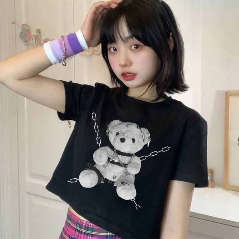 Teddy Bear Chains Crop Top