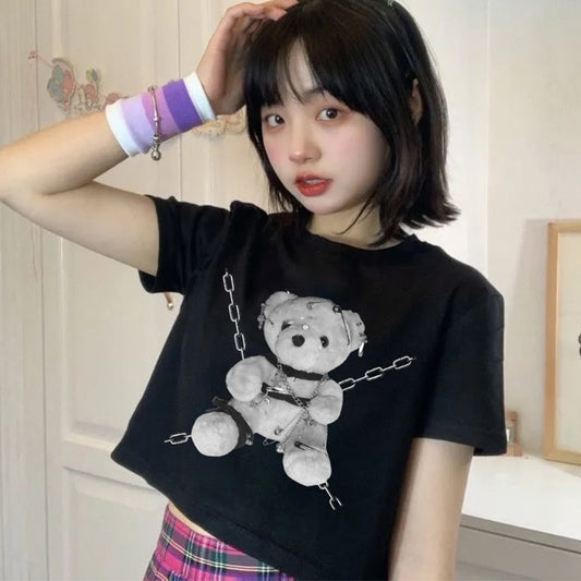 Teddy Bear Chains Crop Top
