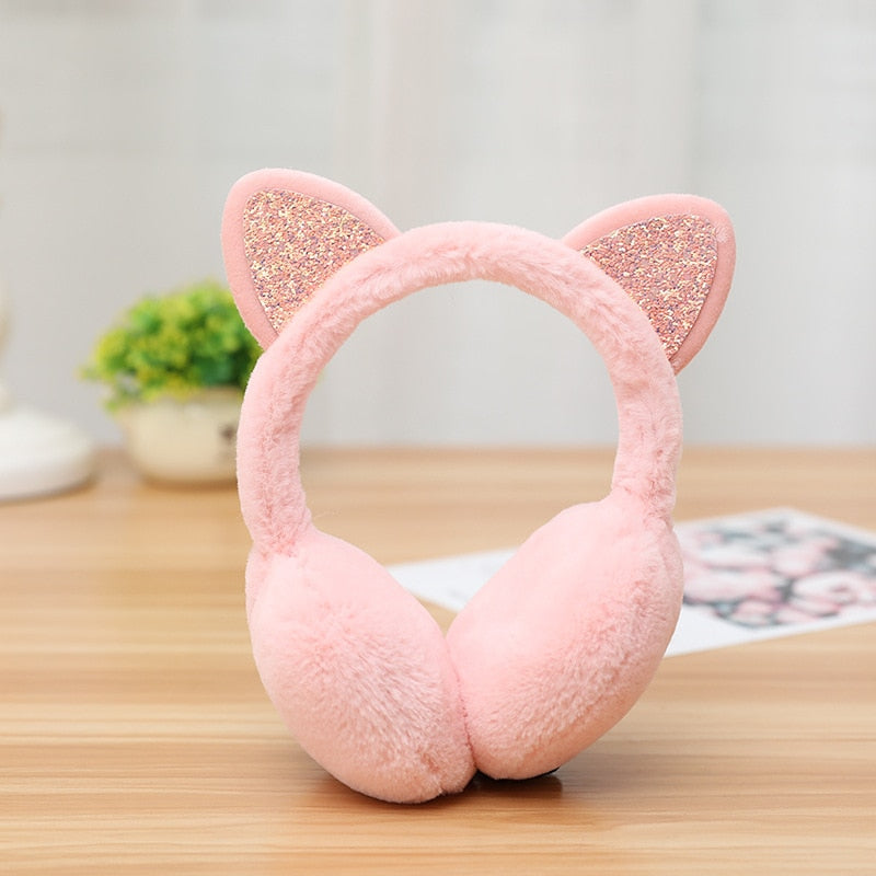 Kawaii Lovely Fur Cat Ears Earmuffs