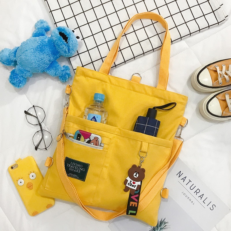 Kawaii Aesthetic Messenger Tote Bag
