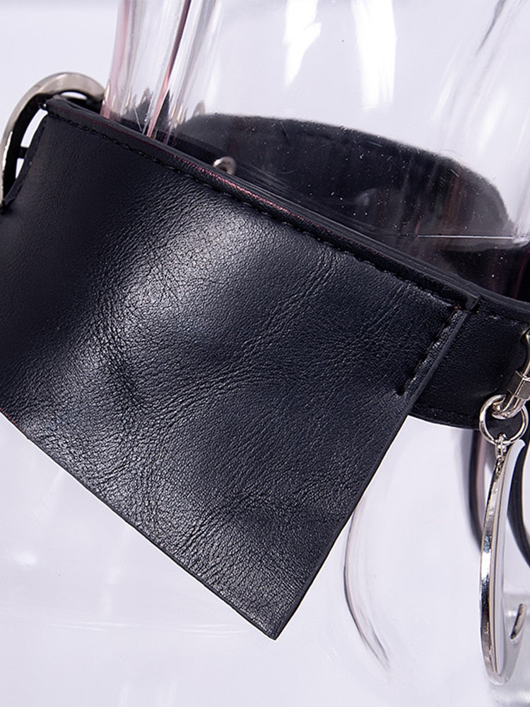 Moon Faux Leather Choker Collar