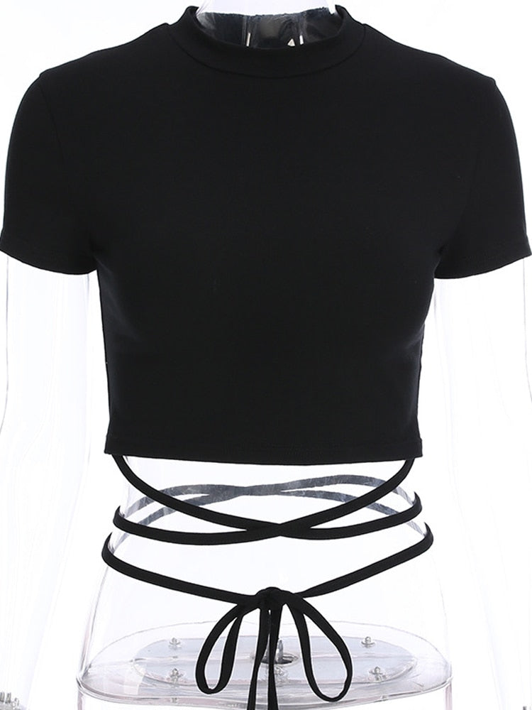 Crop Top T-Shirt Black
