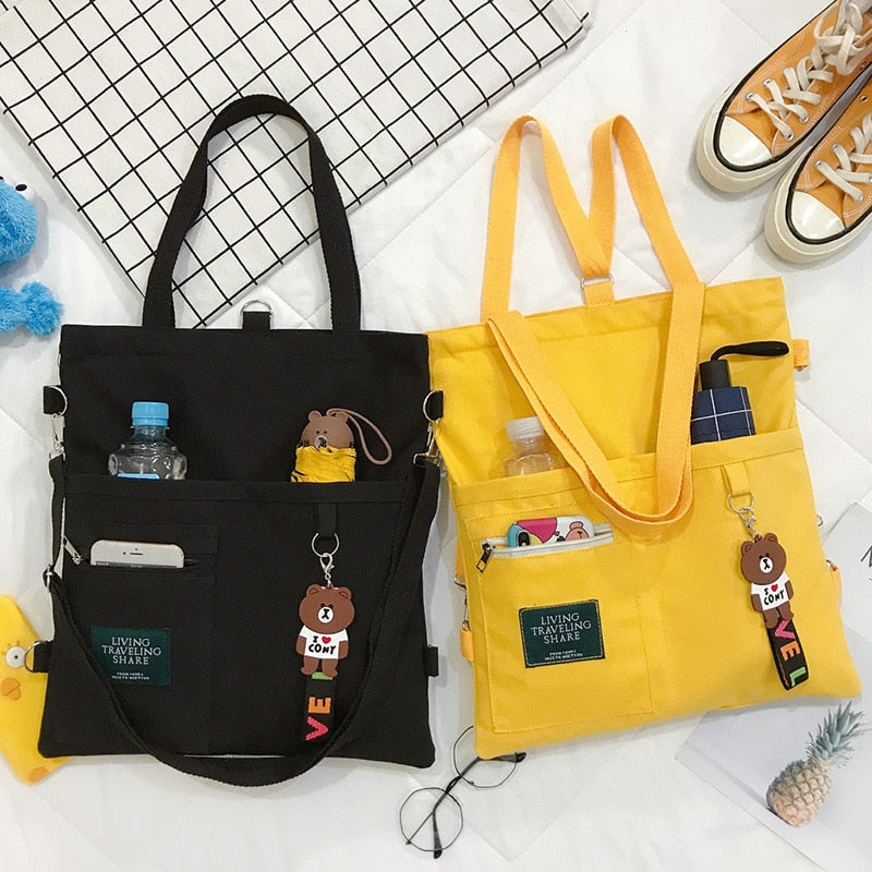 Kawaii Aesthetic Messenger Tote Bag