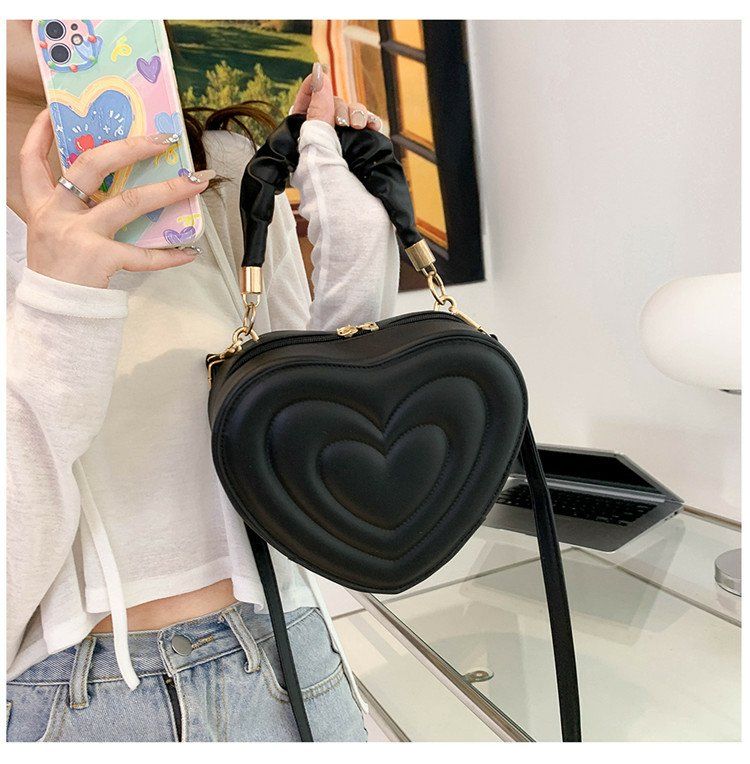 Y2K Aesthetic Retro Vintage Heart Shoulder Bag