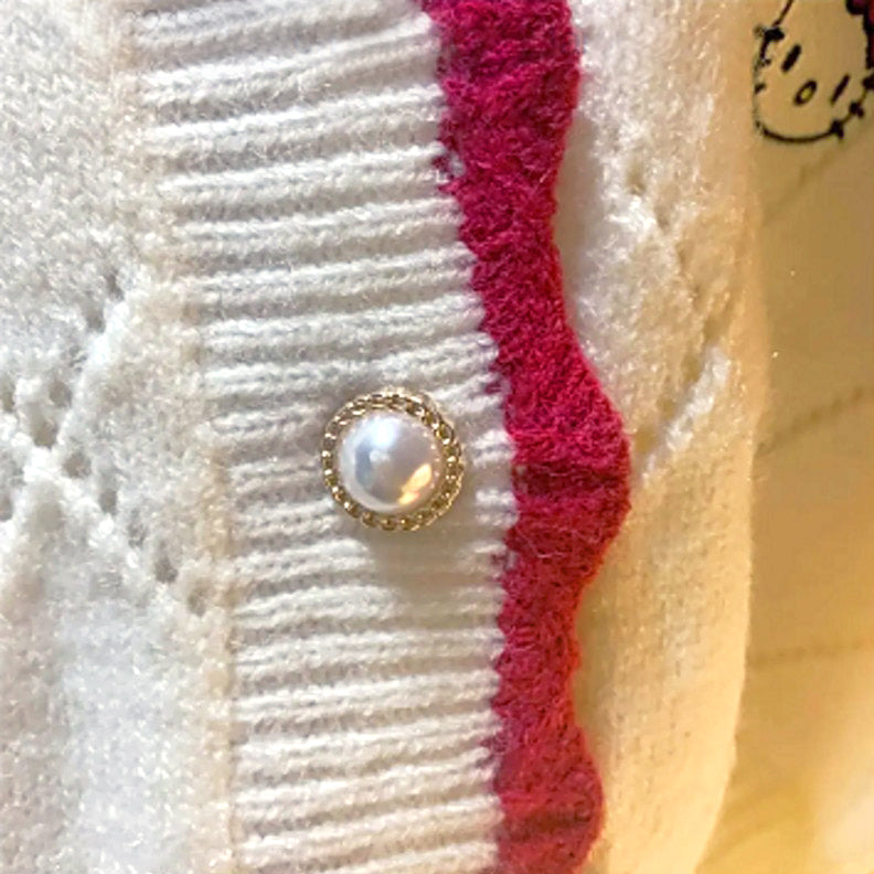 Hello Kitty Sweater Decorated Cardigan