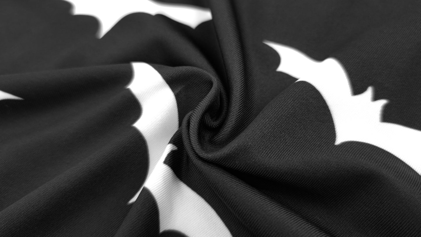 Gothic Black Bat Pattern Dress