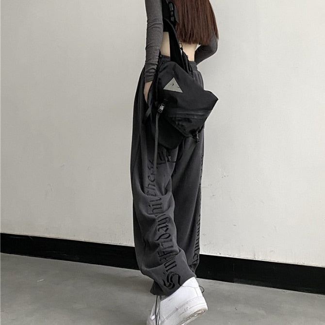 Dark Grunge Wide Leg Sweatpants