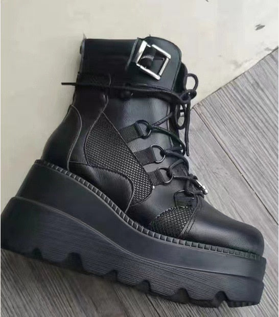 Egirl Darkwave Black Cyber Punk Sneakers