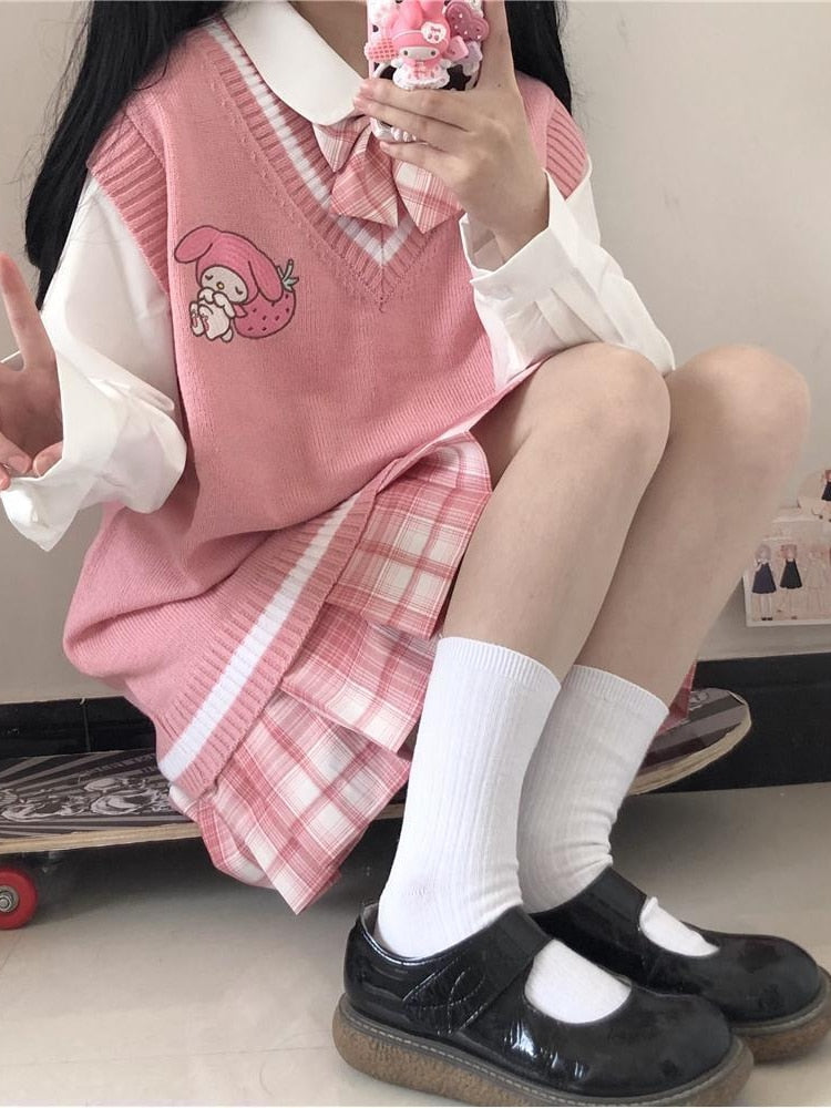 Kawaii Sweater Vest My Melody Pink