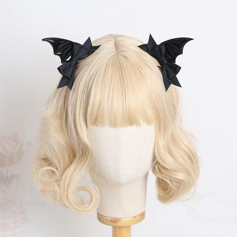Gothic Bat Wings Hair Clips