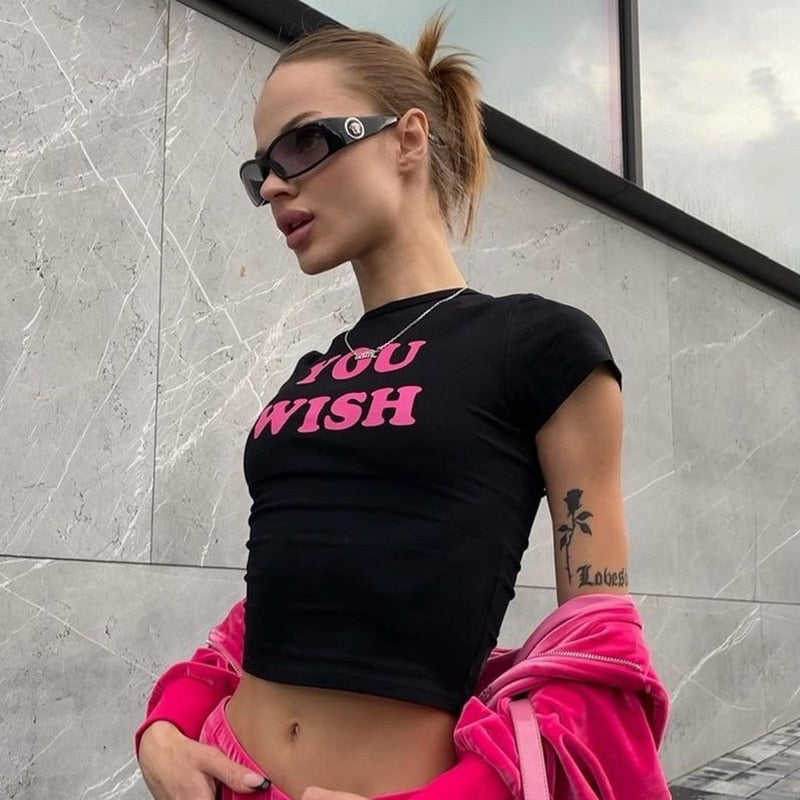 You Wish Y2K Crop Top 2000s