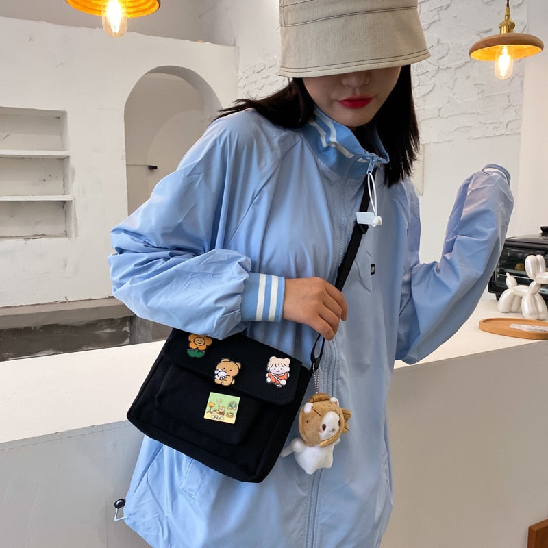 Kawaii Canvas Shoulder Bag