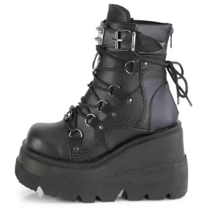 Egirl Darkwave Black Cyber Punk Sneakers