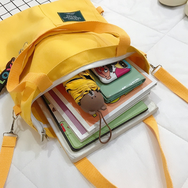 Kawaii Aesthetic Messenger Tote Bag