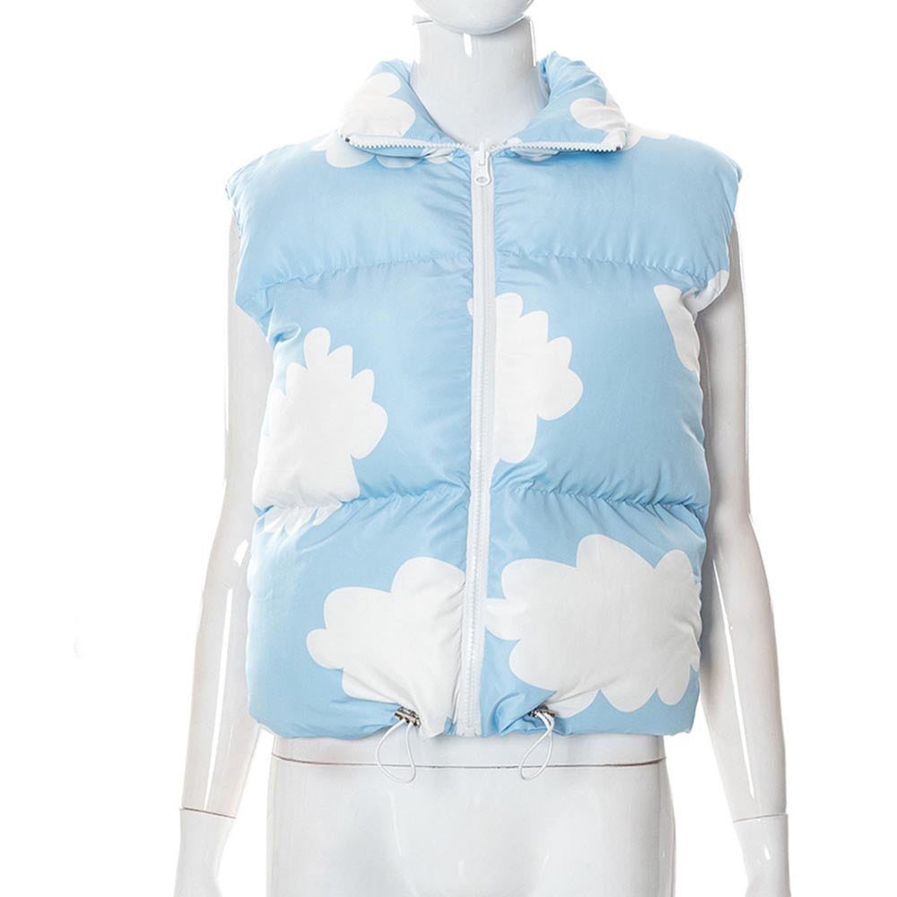 Aesthetic Sky Cloud Puffer Jacket