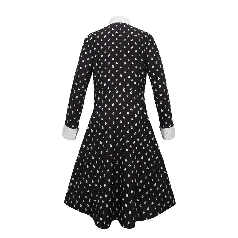 Wednesday Cosplay Dress Long Sleeves