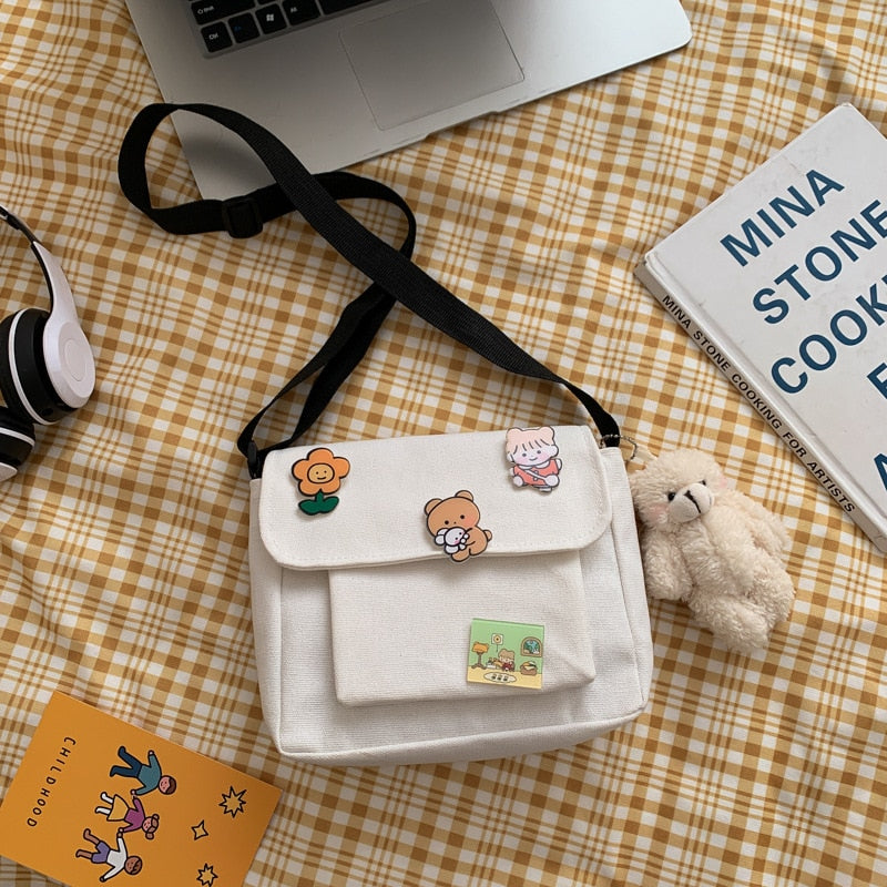 Kawaii Canvas Shoulder Bag