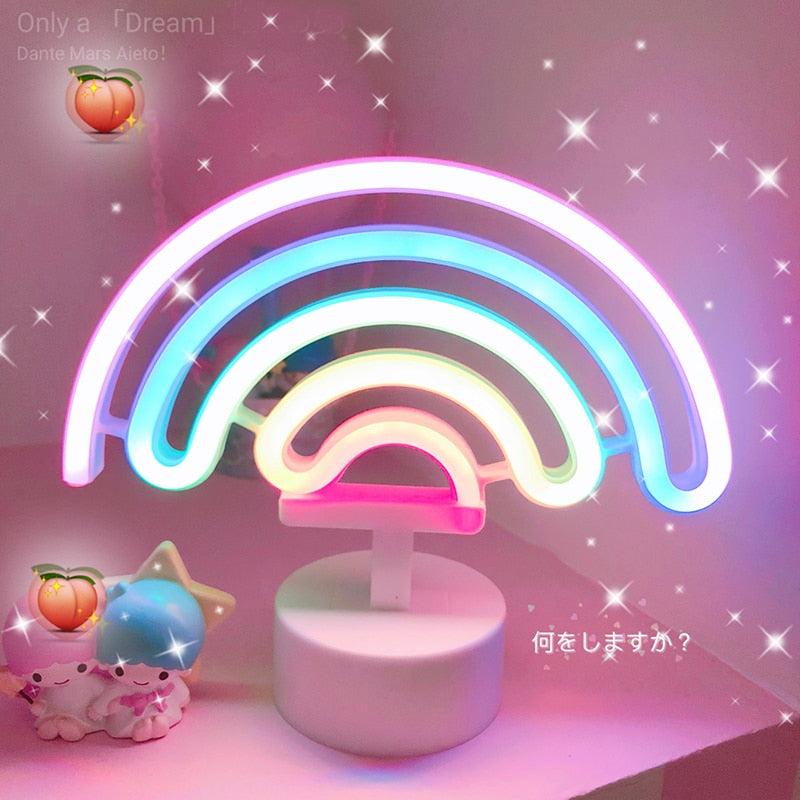 Rainbow Neon Night Lamp