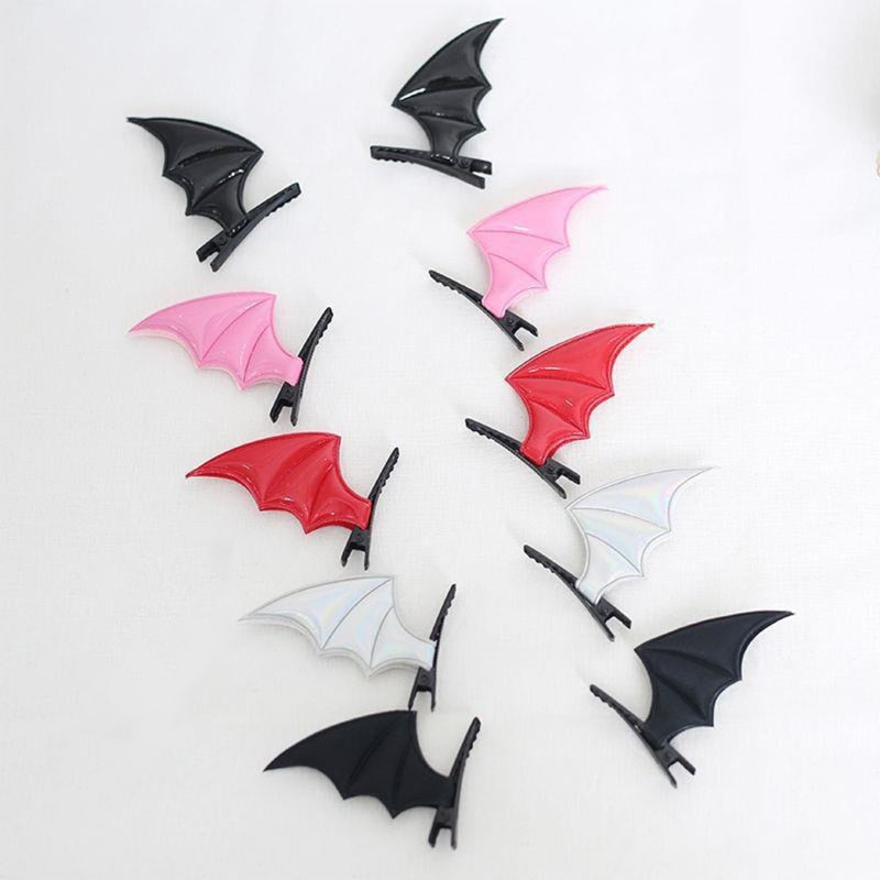 Gothic Bat Wings Hair Clips