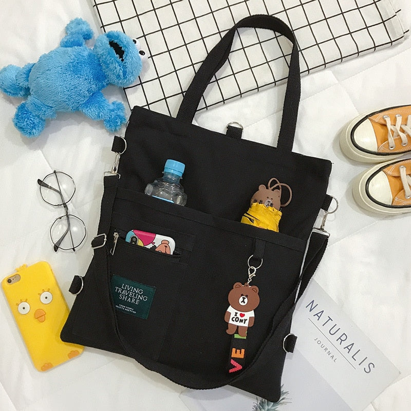 Kawaii Aesthetic Messenger Tote Bag