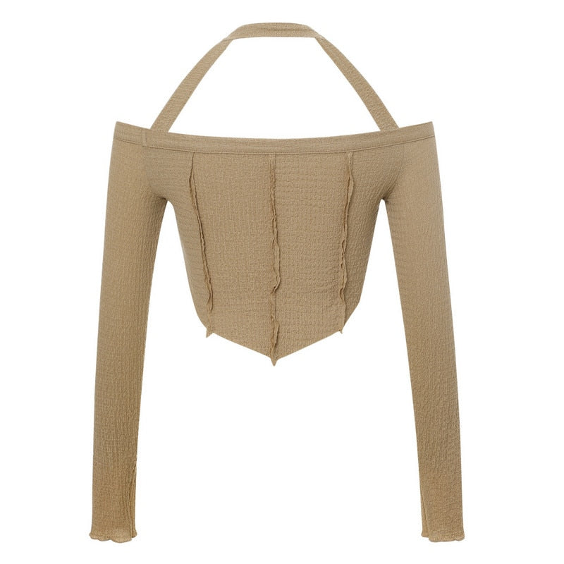 Fairy Grunge Long Sleeve Top Khaki