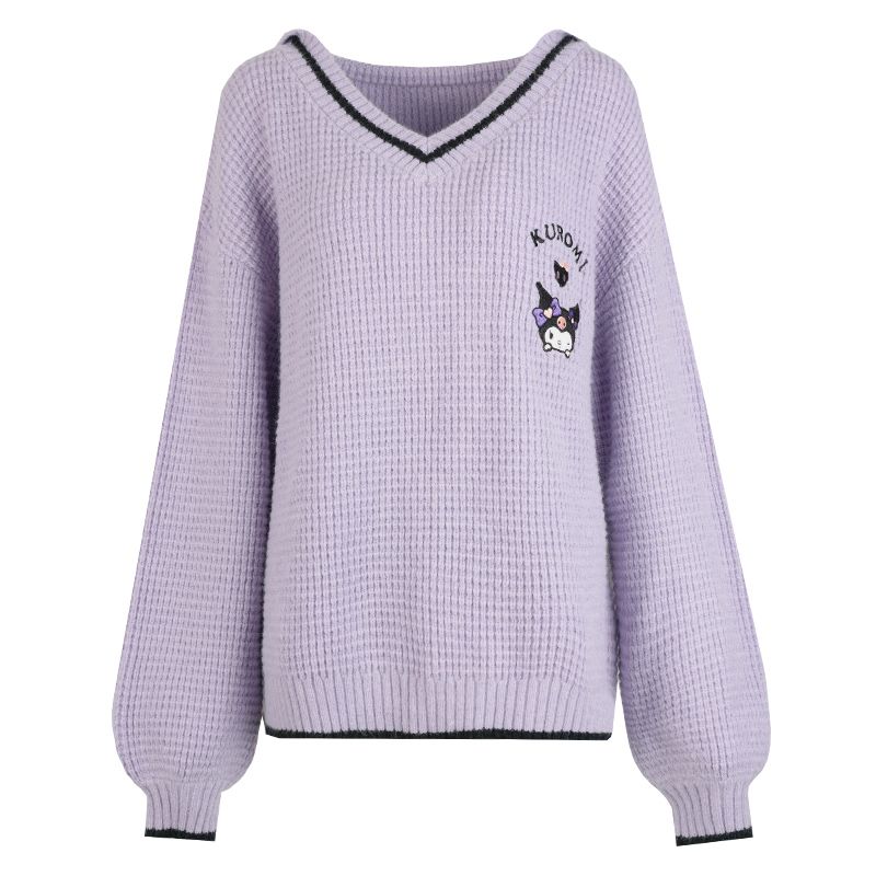 Kawaii Kuromi V-Neck Sweater
