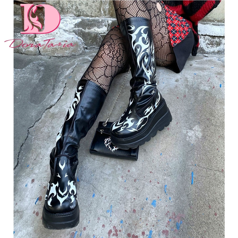 Dark Grunge Gothic eGirl Tribal Boots