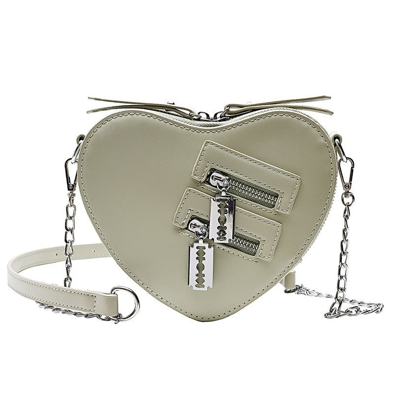 90s Grunge Heart Blade Crossbody Bag