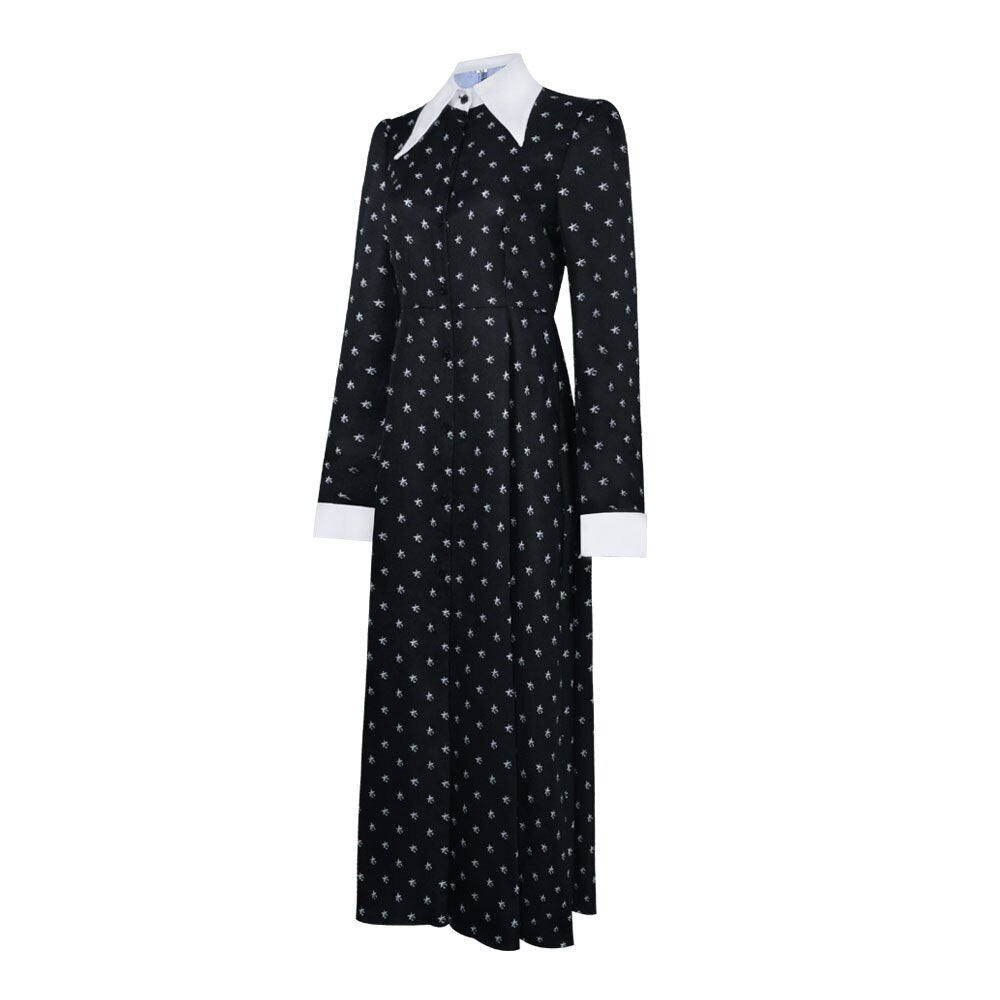 Wednesday Addams Long Dress Cosplay