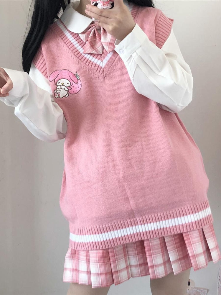 Kawaii Sweater Vest My Melody Pink