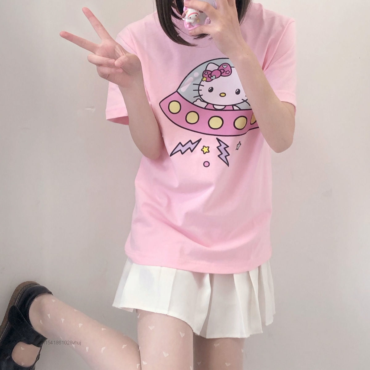Hello Kitty UFO T-Shirt Pink