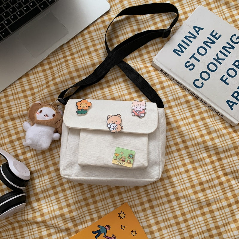 Kawaii Canvas Shoulder Bag