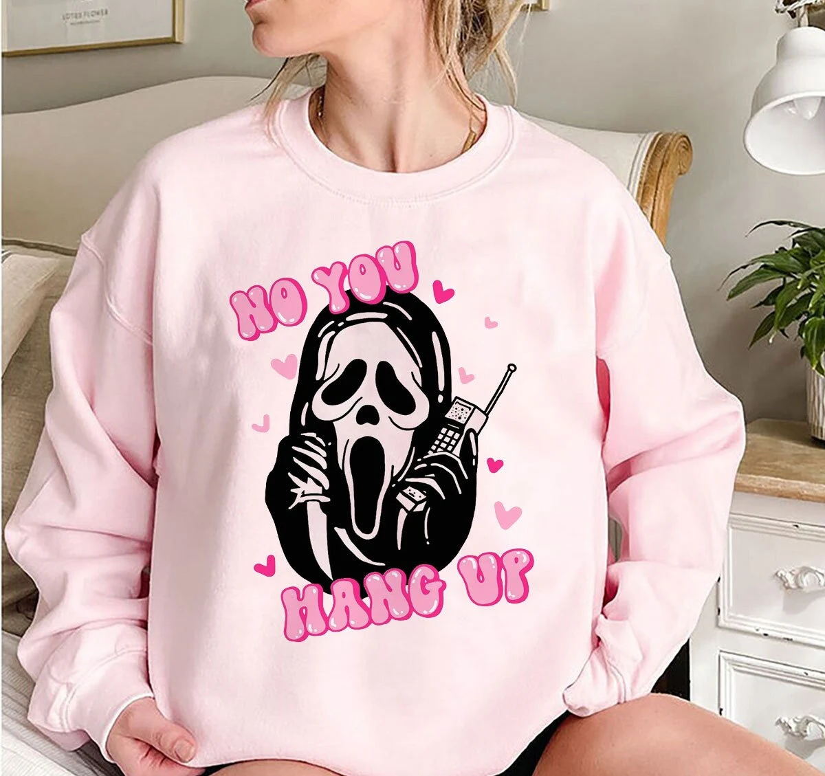Scream Ghostface No You Hang Up Sweatshirt