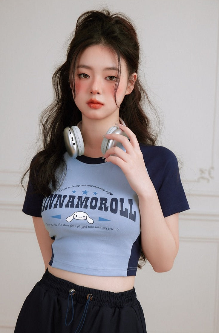 Baseball Crop Top Cinnamoroll