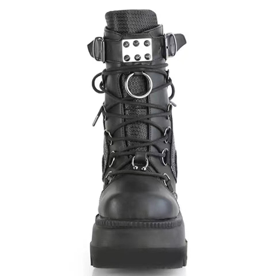 Egirl Darkwave Black Cyber Punk Sneakers