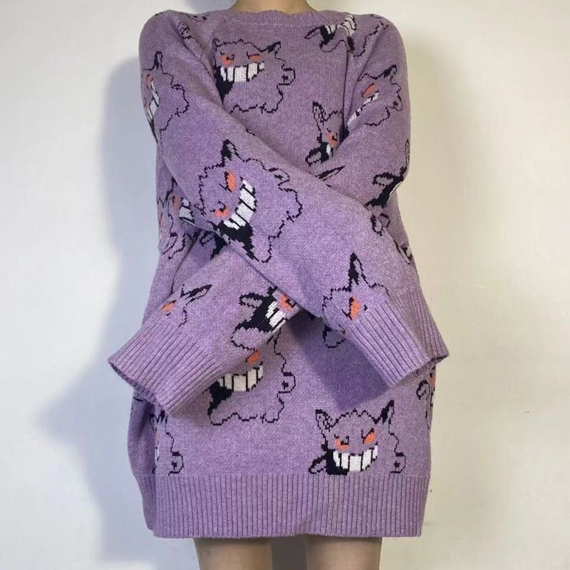 Pokemon Gengar Knitted Sweater
