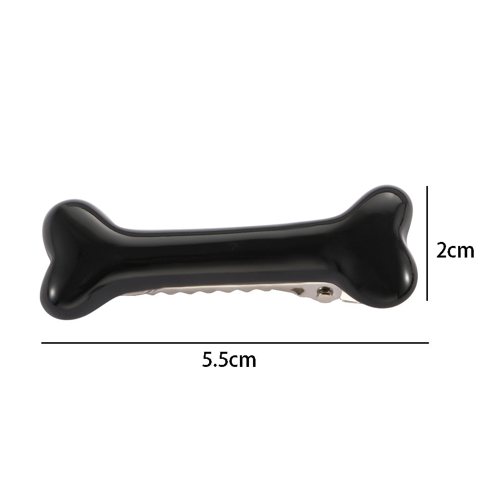 Bones 2pcs Hair Clips Gothic Punk