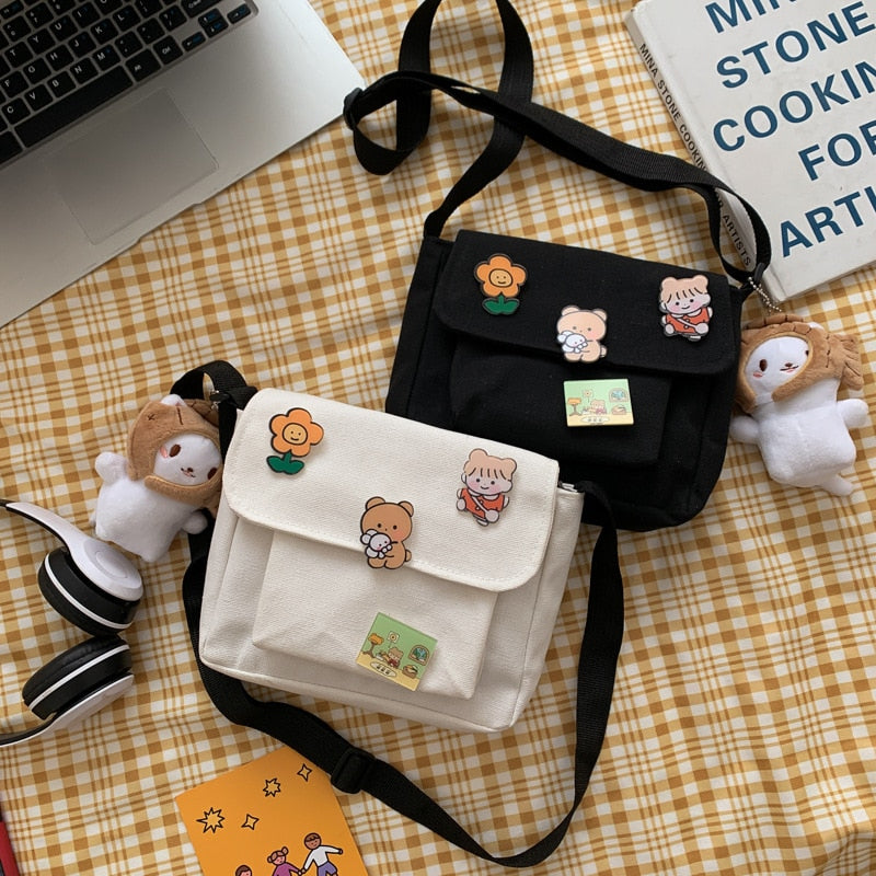 Kawaii Canvas Shoulder Bag