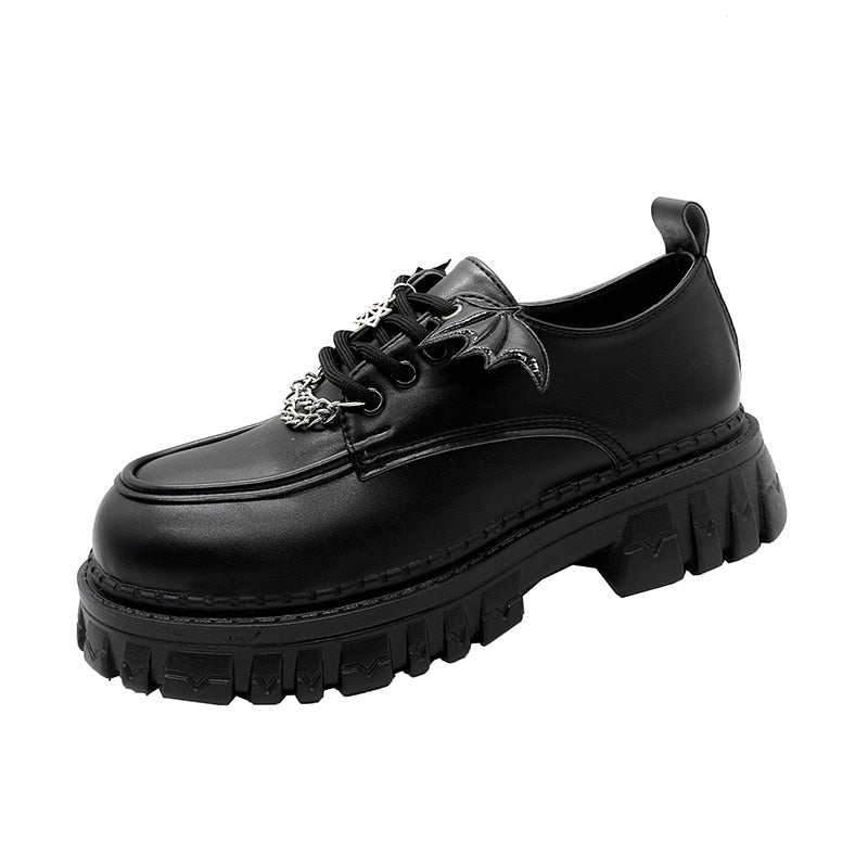 Preppy Bat Wings Gothic Shoes