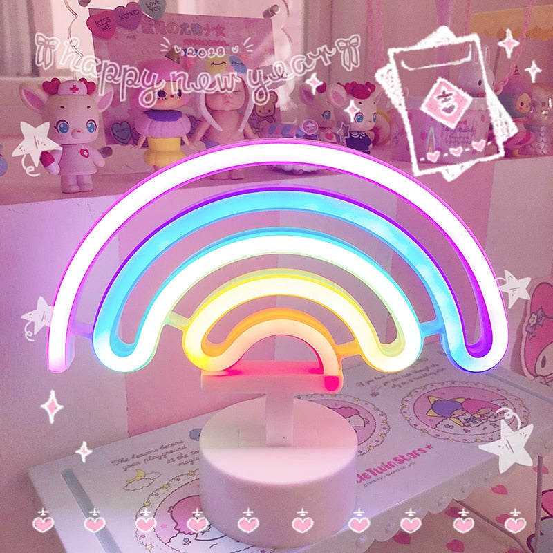 Rainbow Neon Night Lamp