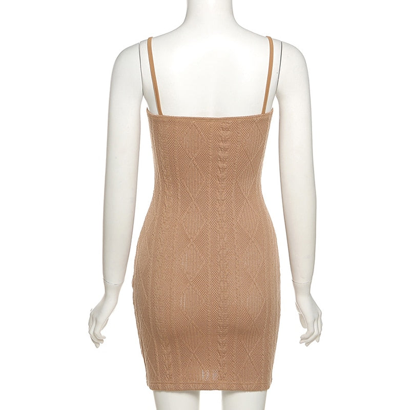 Pretty Bodycon Knitted Mini Dress