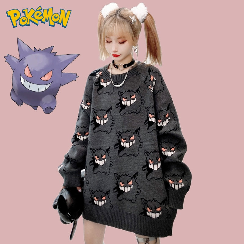 Pokemon Gengar Knitted Sweater