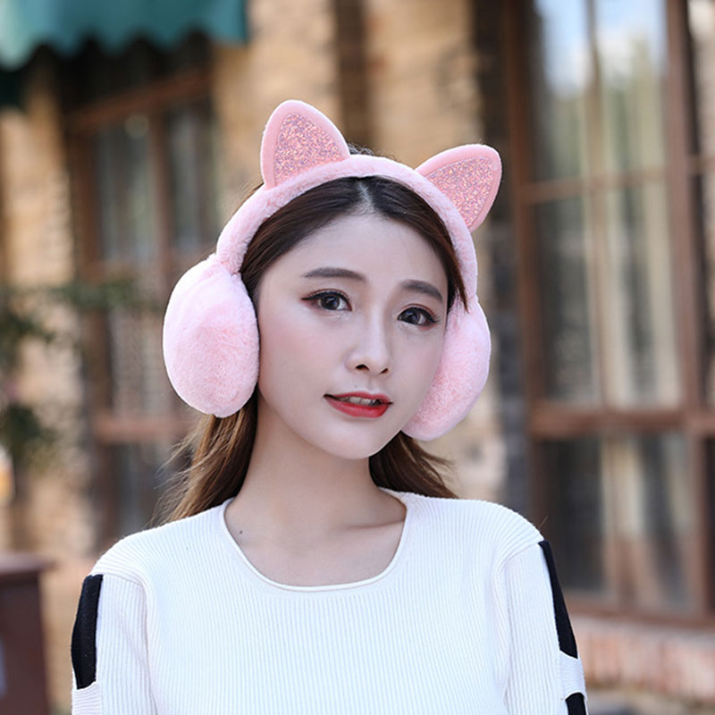 Kawaii Lovely Fur Cat Ears Earmuffs