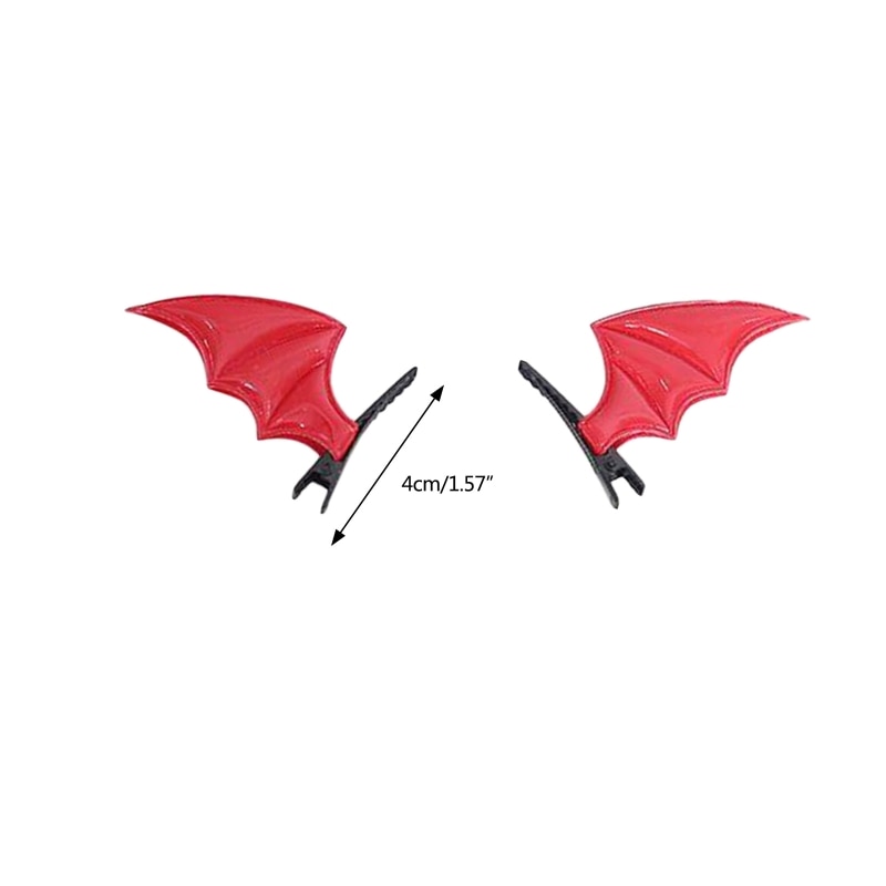 Gothic Bat Wings Hair Clips