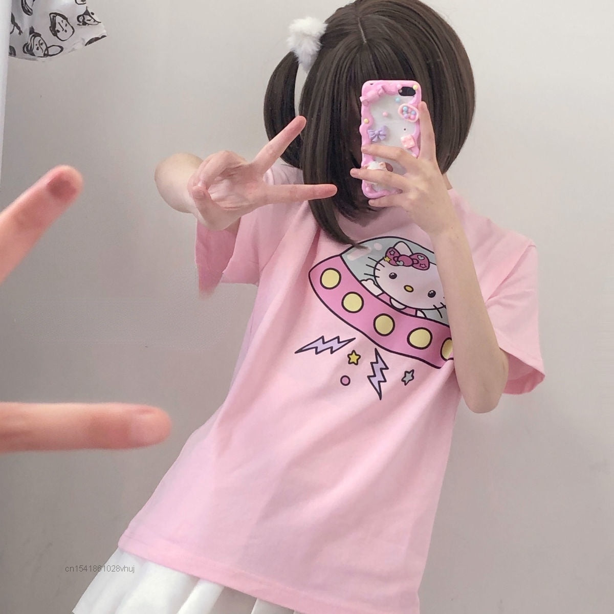 Hello Kitty UFO T-Shirt Pink
