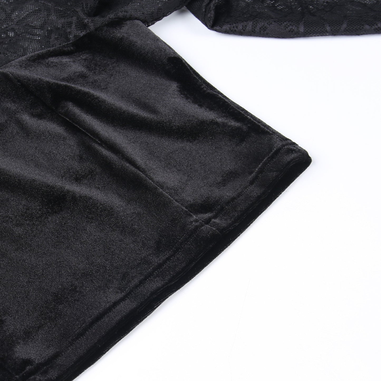 Gothic Elegant Lace Velvet Blouse